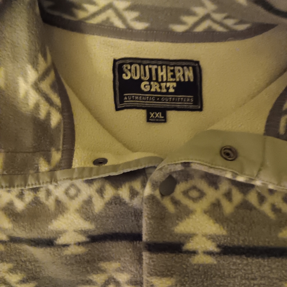 Mens Southern Grit Trundra Fleece Pullover Jacket